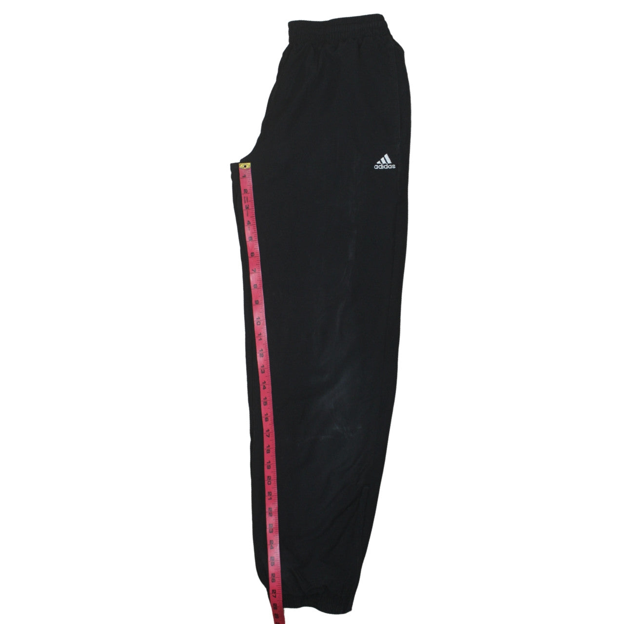 adidas Boys Black Track Pants 13-14 Years Elastic Waist Moisture Wicking