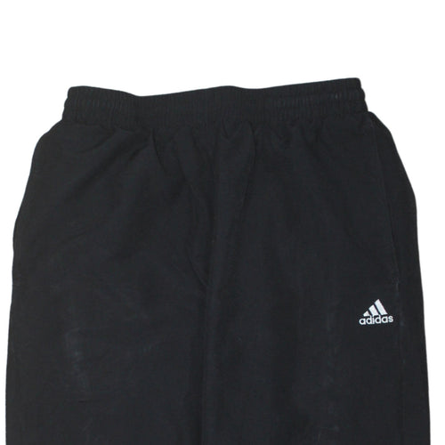 adidas Boys Black Track Pants 13-14 Years Elastic Waist Moisture Wicking