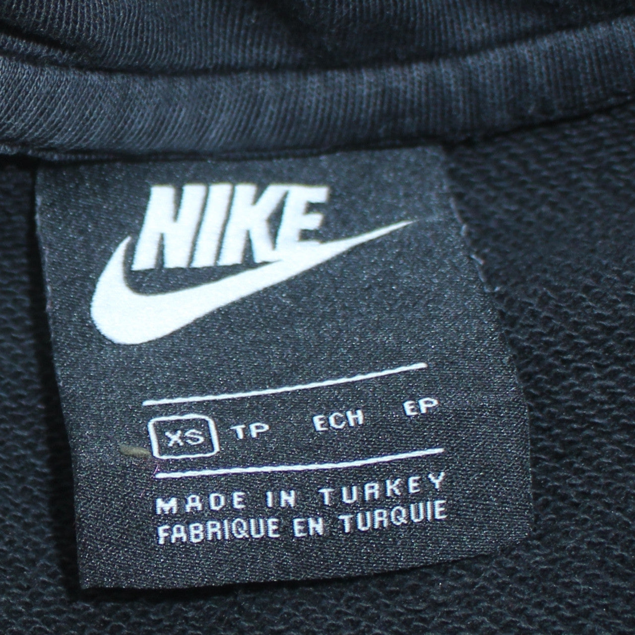 Nike Men’s Black Pullover Hoodie XS Logo Sleeve Sportswear