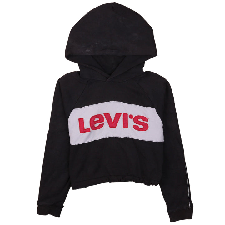 Levi's Womens Black Small Pullover Hoodie with Logo