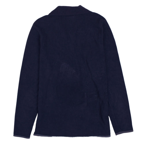 Lotto Womens Navy Blue XS Fleece 1/4 Zip Pullover Sweatshirt
