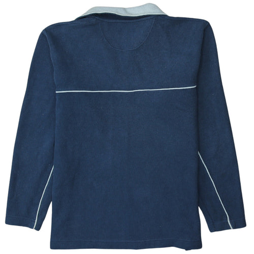 Fred Perry Men's Blue M 1/4 Zip Corduroy Sweatshirt