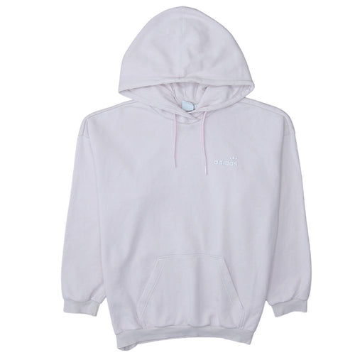 Adidas Women’s Pink Hoodie UK 12 Pullover Kangaroo Pocket Logo Sweatshirt