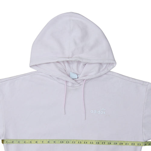 Adidas Women’s Pink Hoodie UK 12 Pullover Kangaroo Pocket Logo Sweatshirt