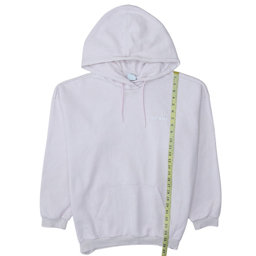 Adidas Women’s Pink Hoodie UK 12 Pullover Kangaroo Pocket Logo Sweatshirt