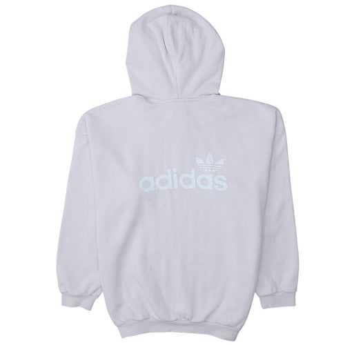 Adidas Women’s Pink Hoodie UK 12 Pullover Kangaroo Pocket Logo Sweatshirt