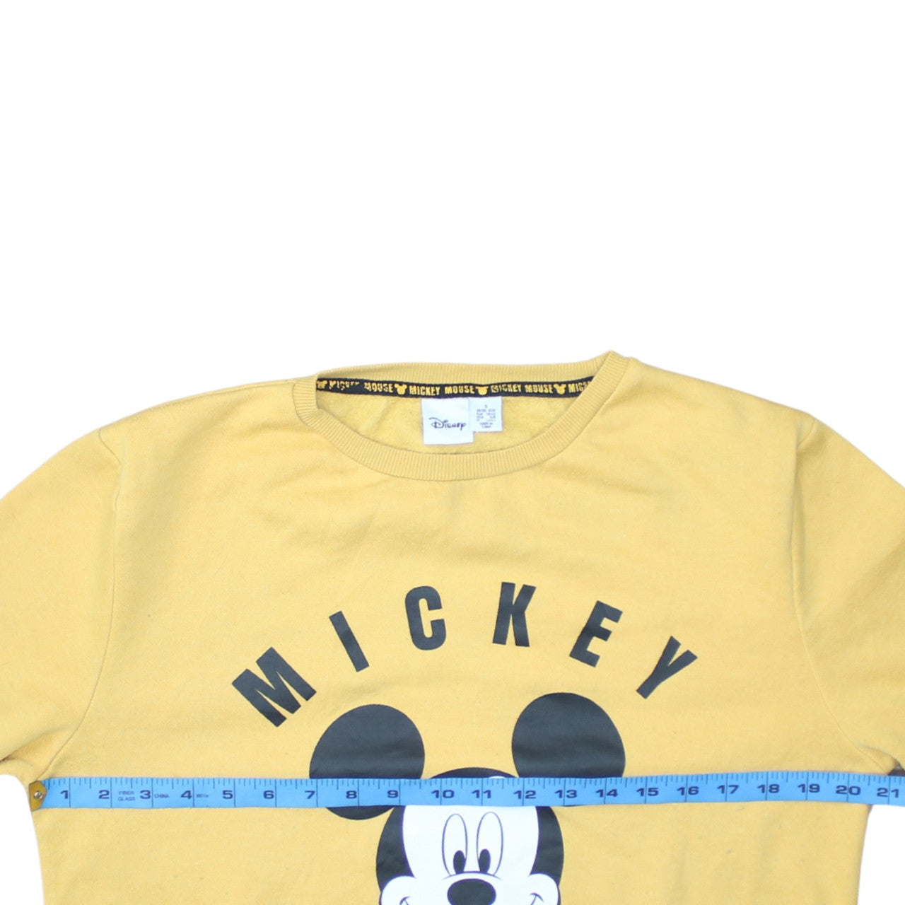Disney Women's Yellow Mickey Mouse Pullover Sweatshirt Size S