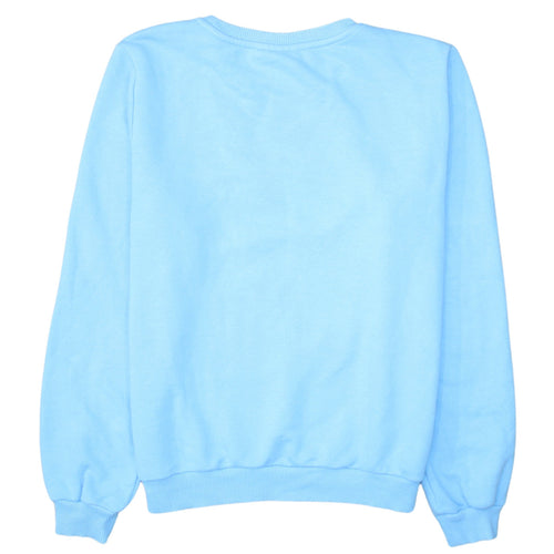 Gelijk Nen Echte Women's Blue Cotton Blend Pullover Sweatshirt Size S