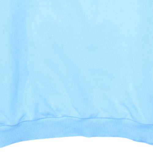Gelijk Nen Echte Women's Blue Cotton Blend Pullover Sweatshirt Size S