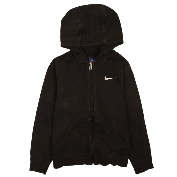 Nike Boys Black Full Zip Hoodie Sweatshirt 12-13 Years Cotton Blend