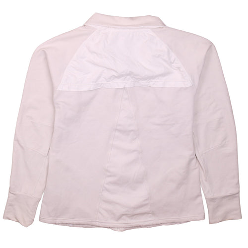 Nike Women White L Track Jacket Full Zip Lightweight Activewear Top