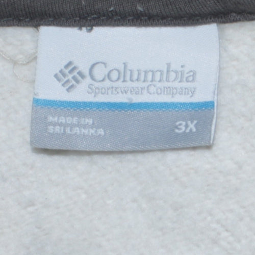 Columbia Men's Beige 3XL Quarter Zip Fleece Sweatshirt