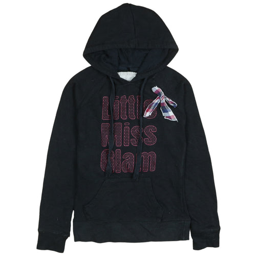 Jennyfer Women's Black Pullover Hoodie Little Miss Glam Small
