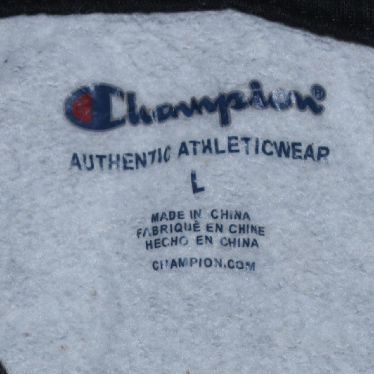 Champion Womens Grey Pullover Hoodie L Casual Athletic Sweatshirt