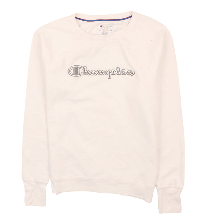 Champion Men's White Crew Neck Pullover Sweatshirt Size S
