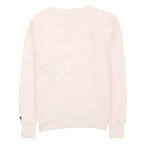 Champion Men's White Crew Neck Pullover Sweatshirt Size S
