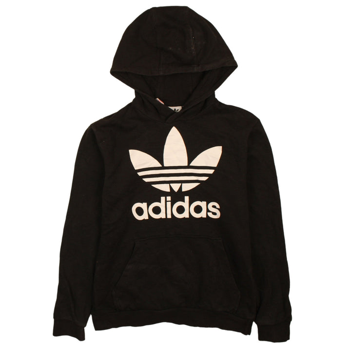 Adidas Boys Black Pullover Hoodie 13-14 Years Logo Graphic Sweatshirt
