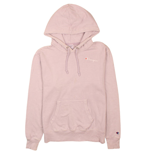 Champion Men's Pink Pullover Hoodie Small Embroidered Logo