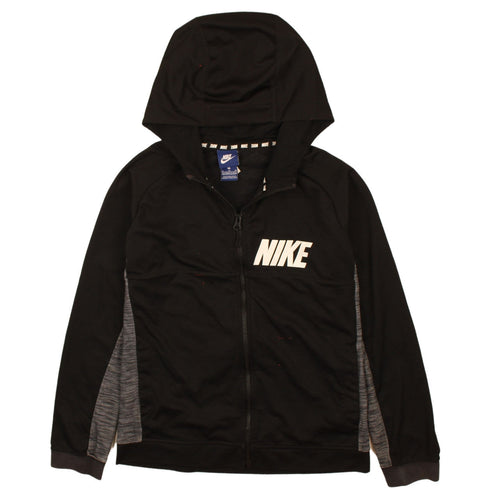 Nike Boys Black Full Zip Hoodie XL 13-15 Years Fleece Sportswear