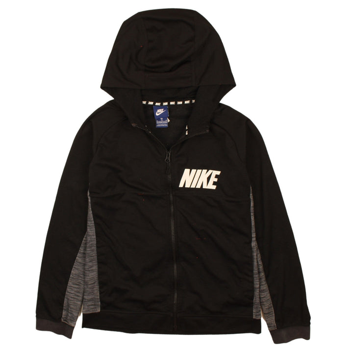 Nike Boys Black Full Zip Hoodie XL 13-15 Years Fleece Sportswear