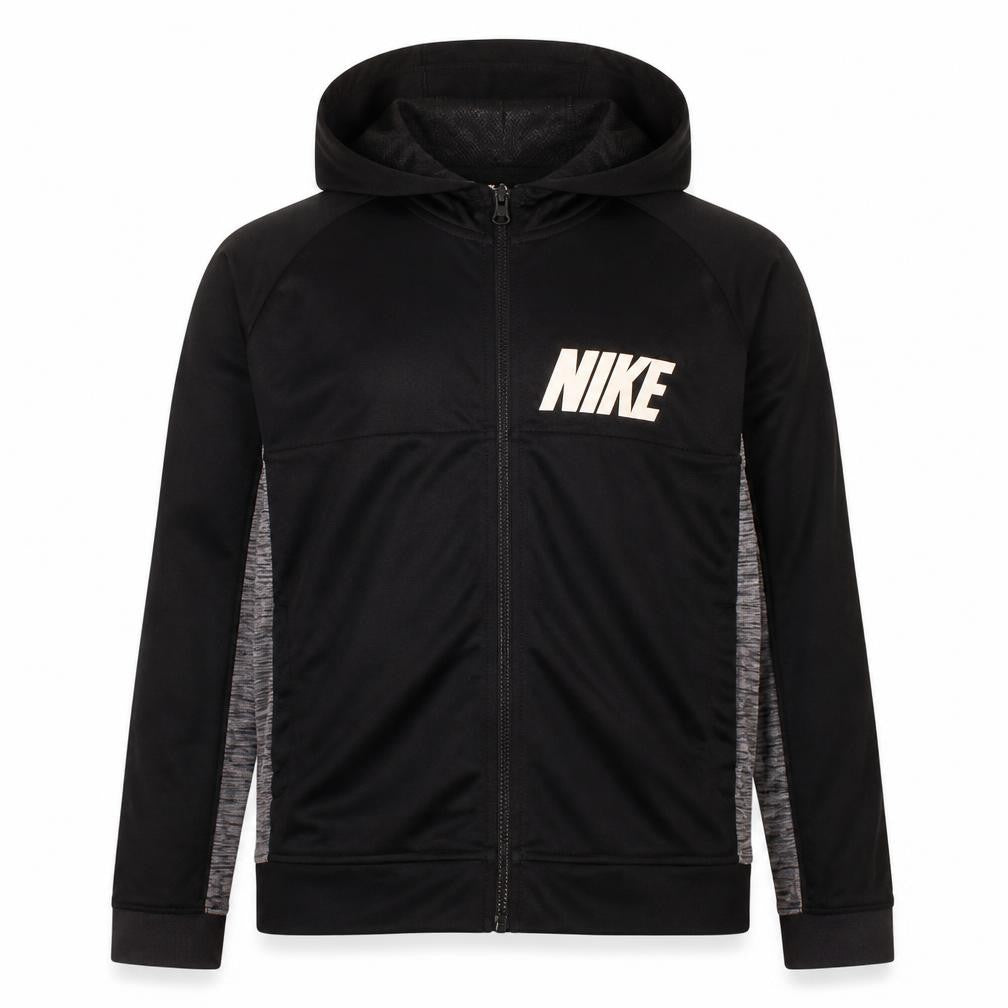 Nike Boys Black Full Zip Hoodie XL 13-15 Years Fleece Sportswear