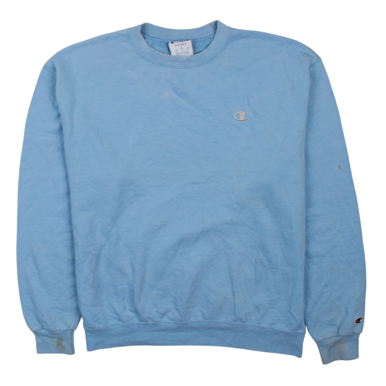 Champion Men's Blue Crew Neck Pullover Sweatshirt Size L