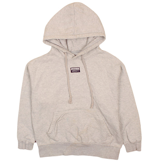 Adidas Women’s Grey Pullover Hoodie Size 8 Regular Fit Casual