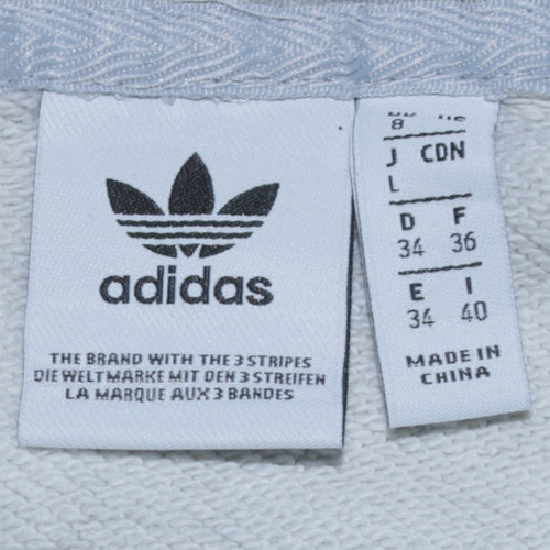 Adidas Women’s Grey Pullover Hoodie Size 8 Regular Fit Casual
