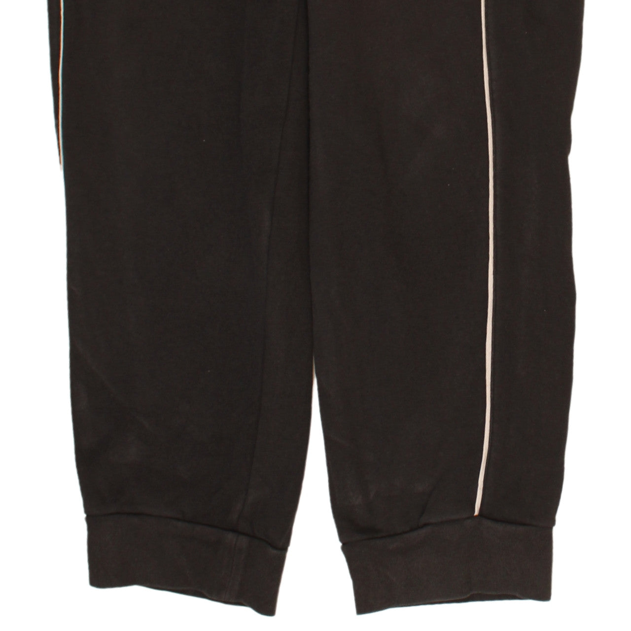Adidas Men's Black Track Pants L Fleece Side Stripe Activewear Trousers