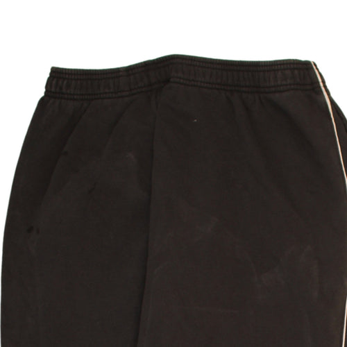 Adidas Men's Black Track Pants L Fleece Side Stripe Activewear Trousers