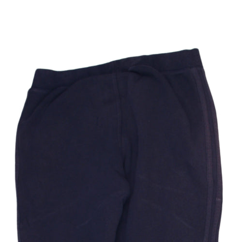 Adidas Men's Blue Sweatpants S Regular Fit Fleece Activewear Trousers