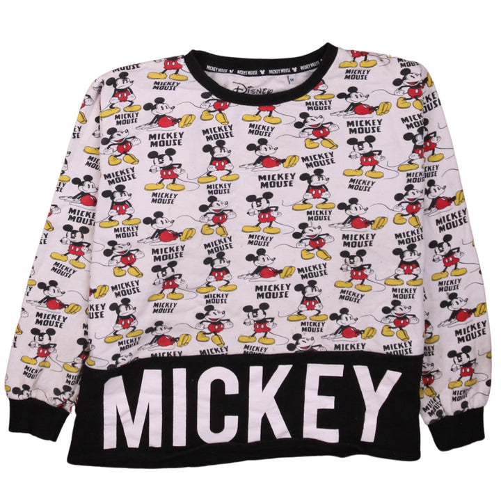 Disney Women’s White Mickey Mouse Pullover Sweatshirt Size M