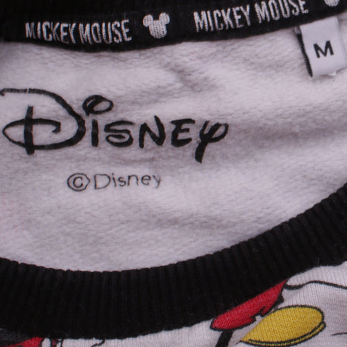 Disney Women’s White Mickey Mouse Pullover Sweatshirt Size M