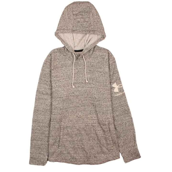 Under Armour Men's Grey Hooded Pullover Sweatshirt Size M Loose Fit