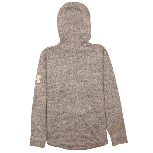 Under Armour Men's Grey Hooded Pullover Sweatshirt Size M Loose Fit