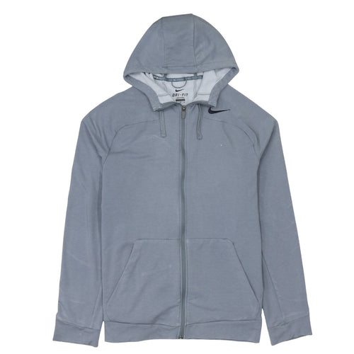 Nike Men's Grey Dri-FIT Full Zip Hoodie XL Sportswear