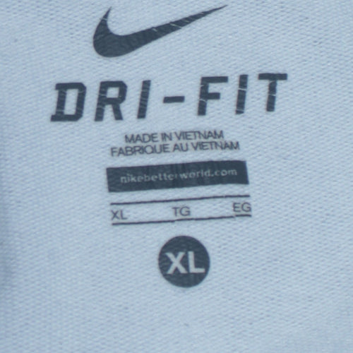 Nike Men's Grey Dri-FIT Full Zip Hoodie XL Sportswear