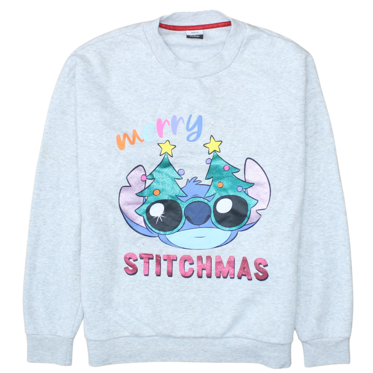 Disney Classics at George Women Grey Stitch Christmas Sweatshirt M 12-14