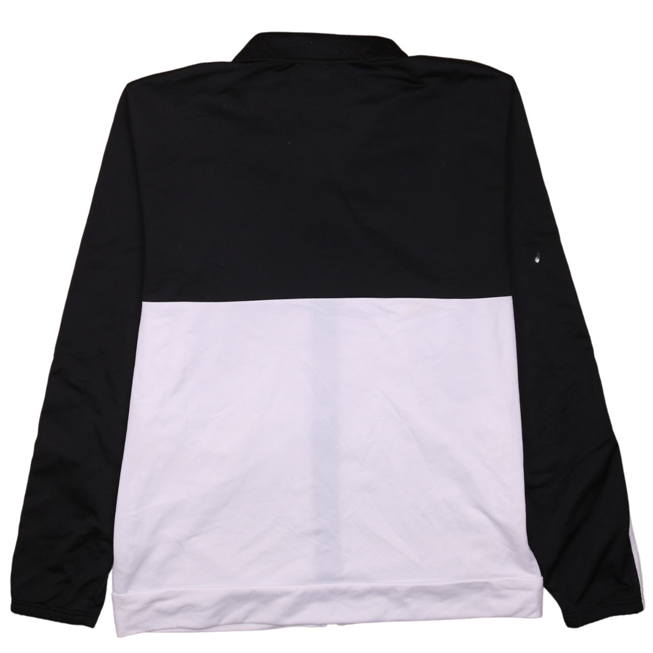 Adidas Men's Black & White Track Jacket Size L Colourblock Zip Top
