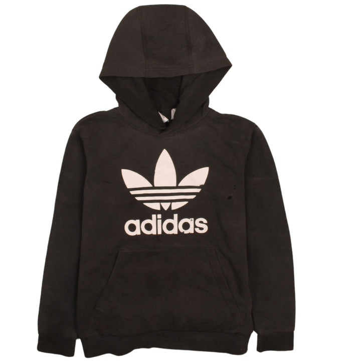 Adidas Boys Black Hoodie 11-12 Years Regular Fit Pullover Fleece