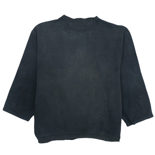 Adidas Men's Black 3/4 Sleeve Crew Neck Vintage Logo Sweatshirt L