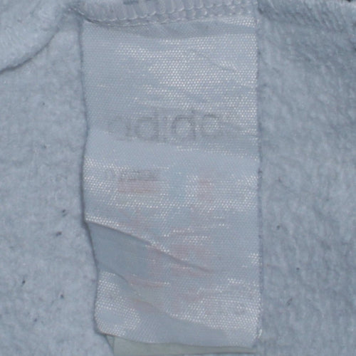 Adidas Mens Grey Crew Neck Pullover Sweatshirt L Regular Fit