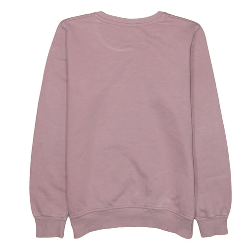 Nike Women Pink Cotton Crew Neck Pullover Sweatshirt Size S