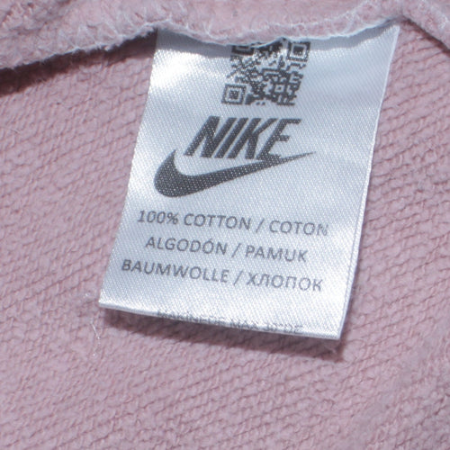 Nike Women Pink Cotton Crew Neck Pullover Sweatshirt Size S