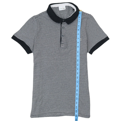 Lacoste Men’s Black Striped Cotton Polo Shirt Size S