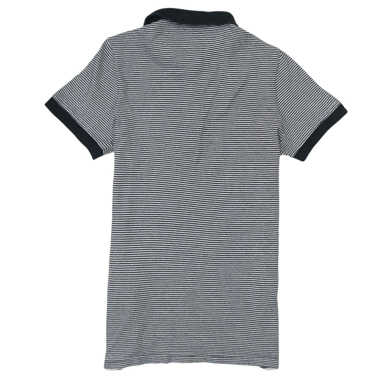 Lacoste Men’s Black Striped Cotton Polo Shirt Size S