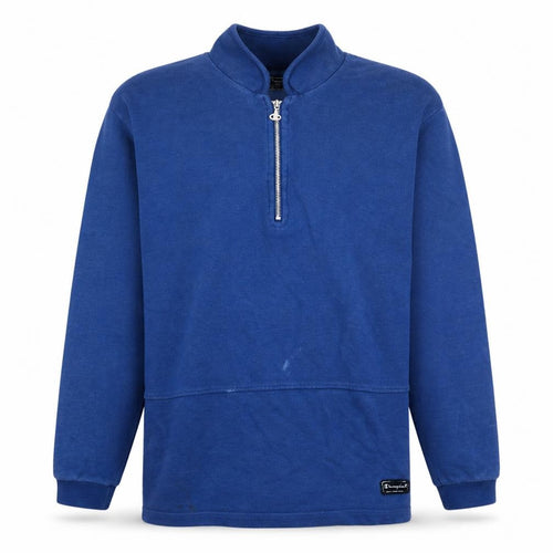 Champion Men's Blue 1/4 Zip Sports Sweatshirt Size M