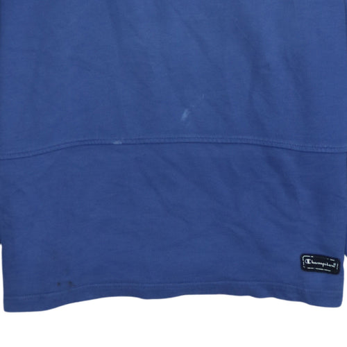 Champion Men's Blue 1/4 Zip Sports Sweatshirt Size M