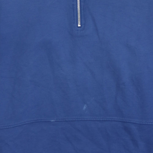 Champion Men's Blue 1/4 Zip Sports Sweatshirt Size M