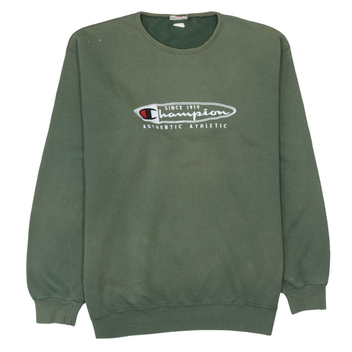 Champion Men’s Green XL Pullover Sweatshirt Retro Sports Style